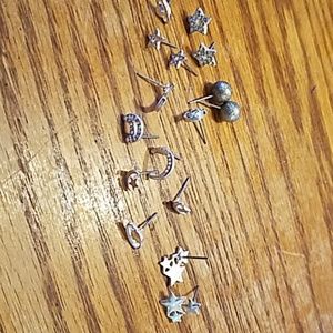 8 pairs of sterling silver earrings!